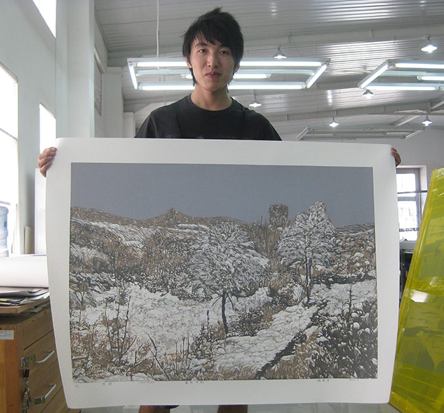 Nate with his print