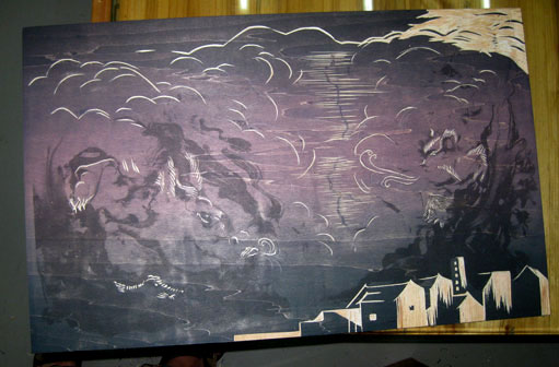 Woodblock cut 3